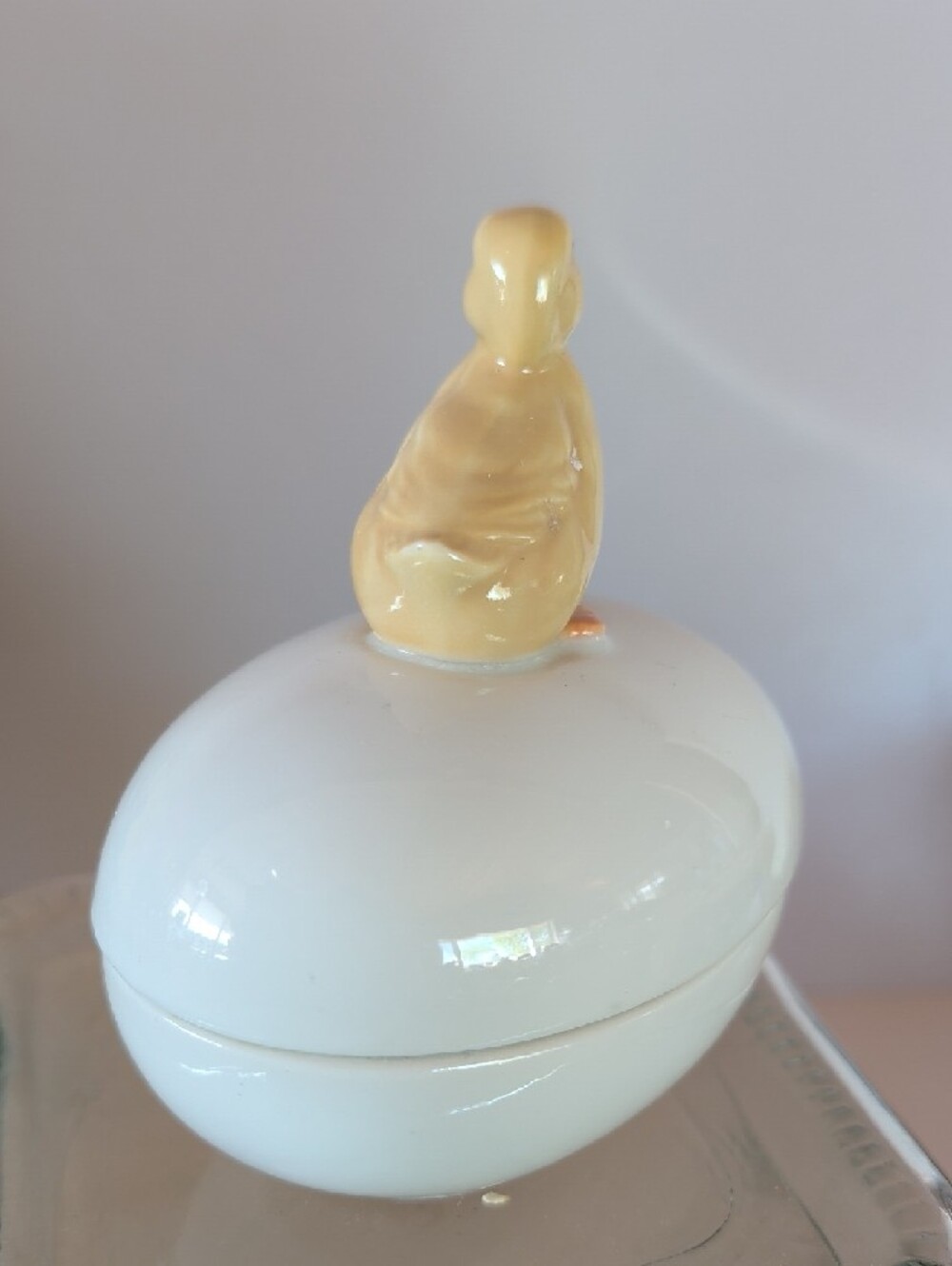 Otagari Japan,Yellow Ceramic Duck Trinket Box. - Picture 4 of 12
